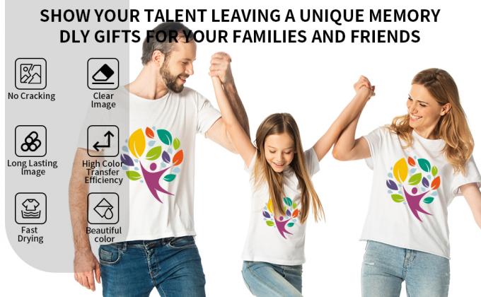 A4 / A3 DTF プリンターフィルム 冷皮 75U 厚さ PET 離線フィルム 粘着性のない 0