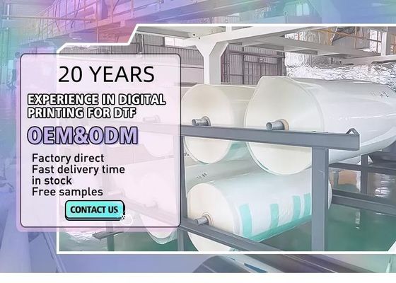 DTFプリントフィルム 42cm*100M 輝くマットホワイトインクプリント 服用フィルム