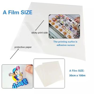 ポリマー冷媒印刷フィルム A&amp;Bフィルム UV DTF PETステッカーフィルムロール 30cm
