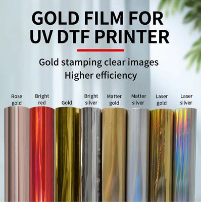 30cm UV DTF ホットスタンプリング 薄膜 ホログラムフィルム HTV 熱伝送フィルム 金銀 硬面用