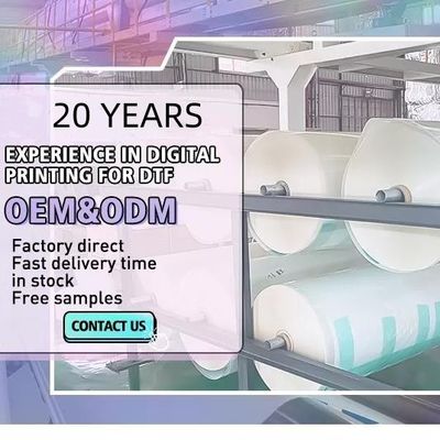 75 マイクロン 60cm*100m デジタル印刷用伸縮型DTFフィルム