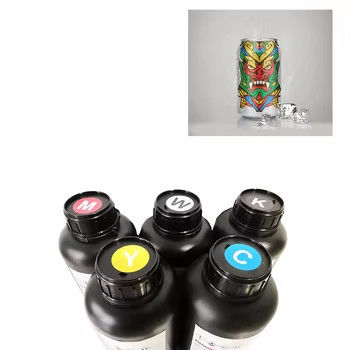 エプソン dx7/dx5/dx4 プリンタヘッド用UVインク CMYK+V 電話ケース用革用 1L