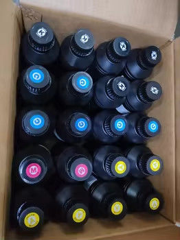 エプソン dx7/dx5/dx4 プリンタヘッド用UVインク CMYK+V 電話ケース用革用 1L