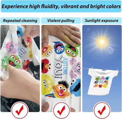 1000ML CMYK 熱伝送繊維印刷 エプソン I3200用のホワイトDTFインク