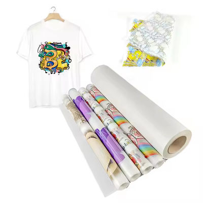 ホットピールDTF PET 転送フィルム 33CM x 100M 白いインクで詳細なカスタム服装プリントに最適
