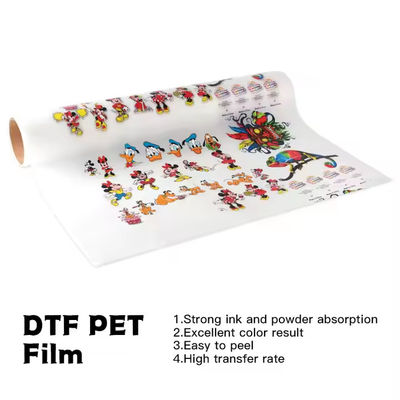 DTF 転送フィルム 30CM x 100M 75U CMYK + 白色インクに対応